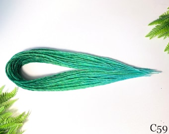 Grüne bis Türkise synthetische Dreads