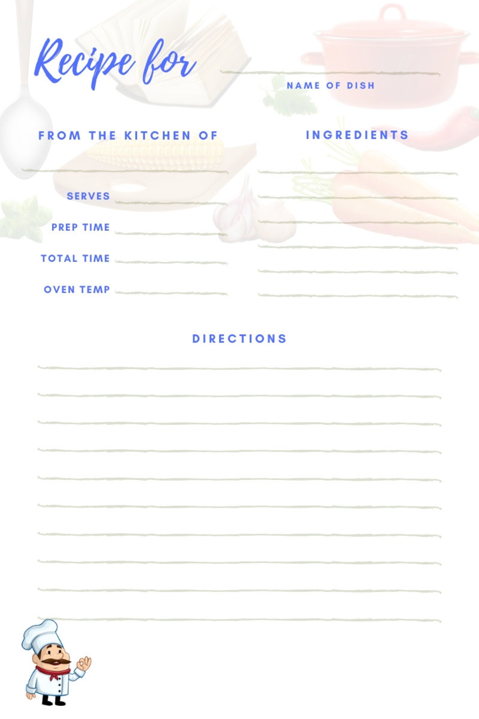 Printable Recipes Pages Printable Planner Recipes Tracker - Etsy Hong Kong