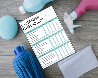 Cleaning Planner, Cleaning Digital Planner, Cleaning Checklist Planner, Instant Download Planner, Digital Cleaning Checklist