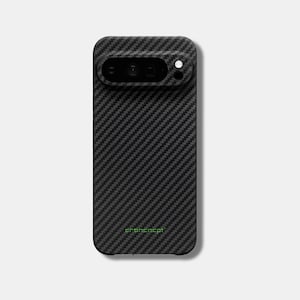 CRBNCNCPT Carbon Fiber x Aramid (Kevlar) Google Pixel 8 9 Pro XL Handyhülle Magsafe Case Schwarz Herren | Magnetisch Schutzhülle Handy Hülle