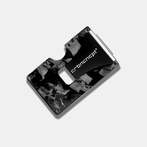 CRBNCNCPT Forged Carbon Kartenetui mit Geldklammer RFID für Männer Schwarz Kohlenstoff | Schwarzes Kreditkartenetui EC Karten Etui