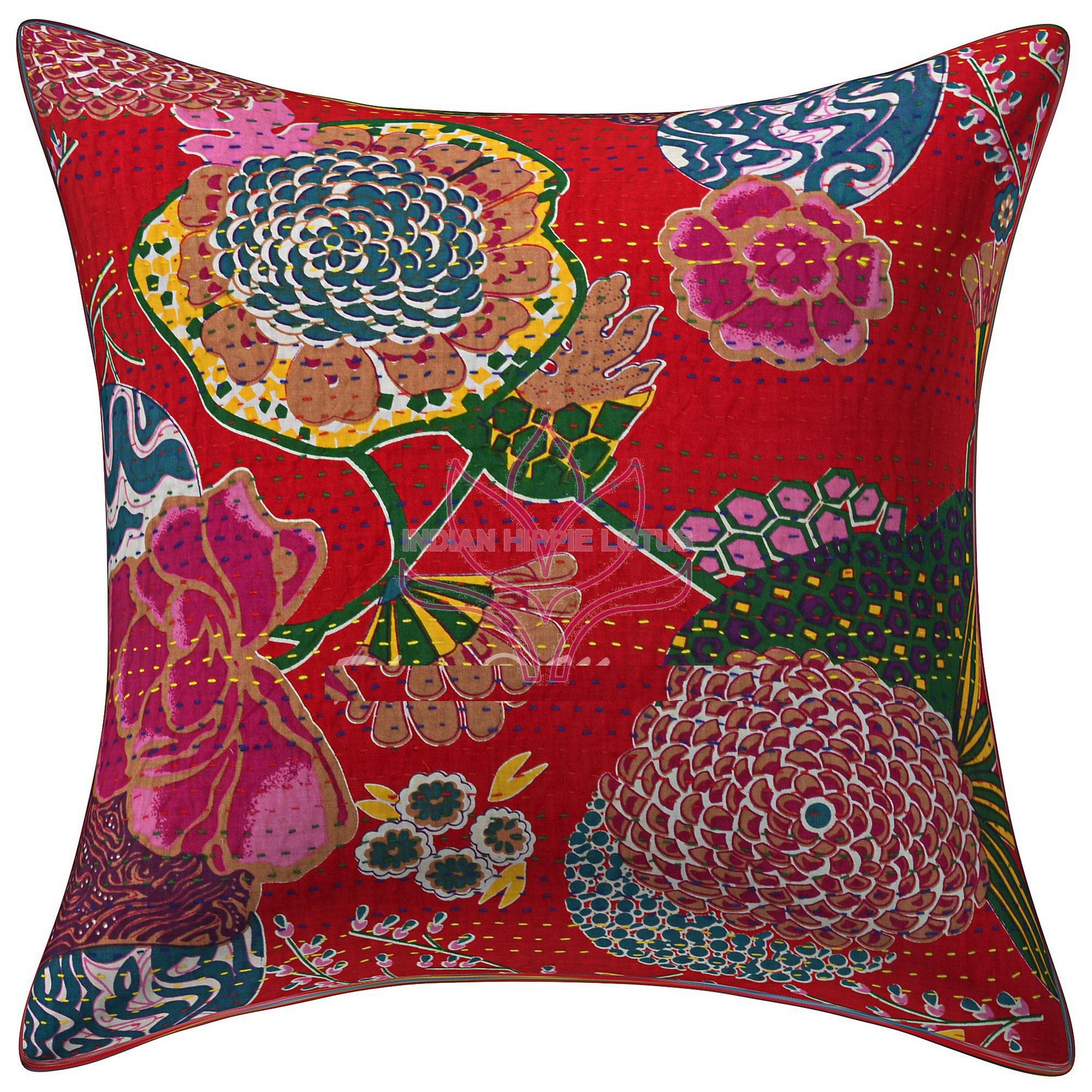 Indian Pillow covers 16 x 1618 x 1820 x 2024 x 24Kantha Etsy