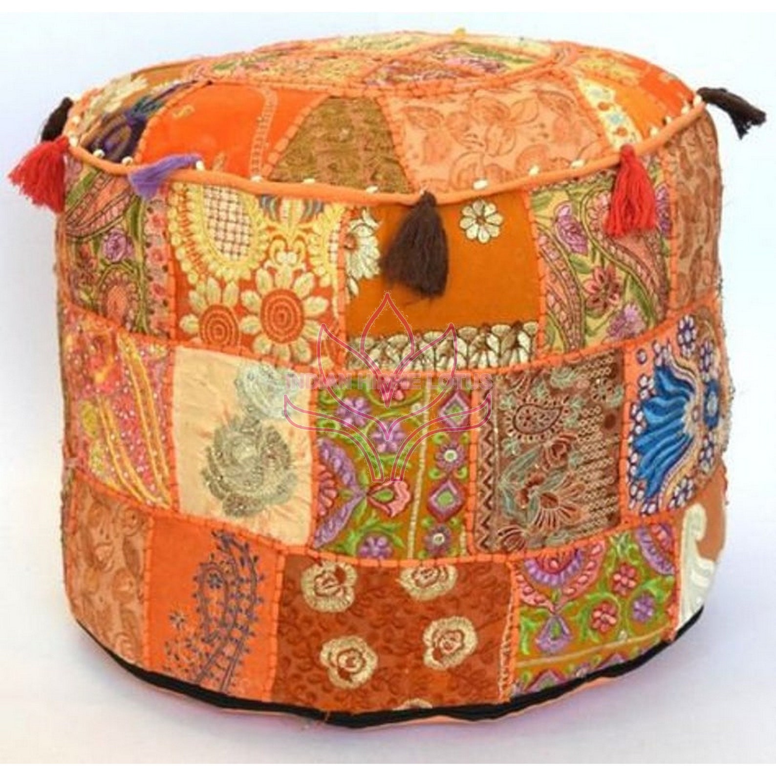 Ottoman Pouf Stool Round Seating Pouf Cover Ottoman Furniture Etsy