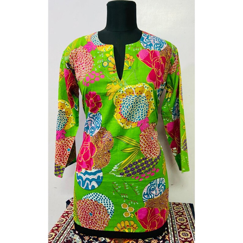 FREE SHIPPING Tops for Women Ladies Summer Tops Cotton Kurti Beautiful cotton printed kurti Indian Kurti for Women