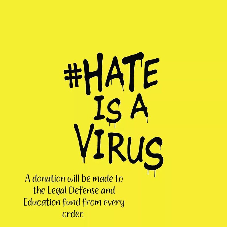 Hate is a Virus Keychain