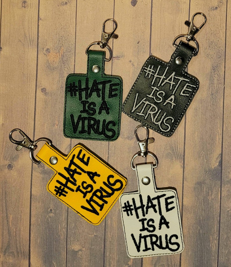 Hate is a Virus Keychain