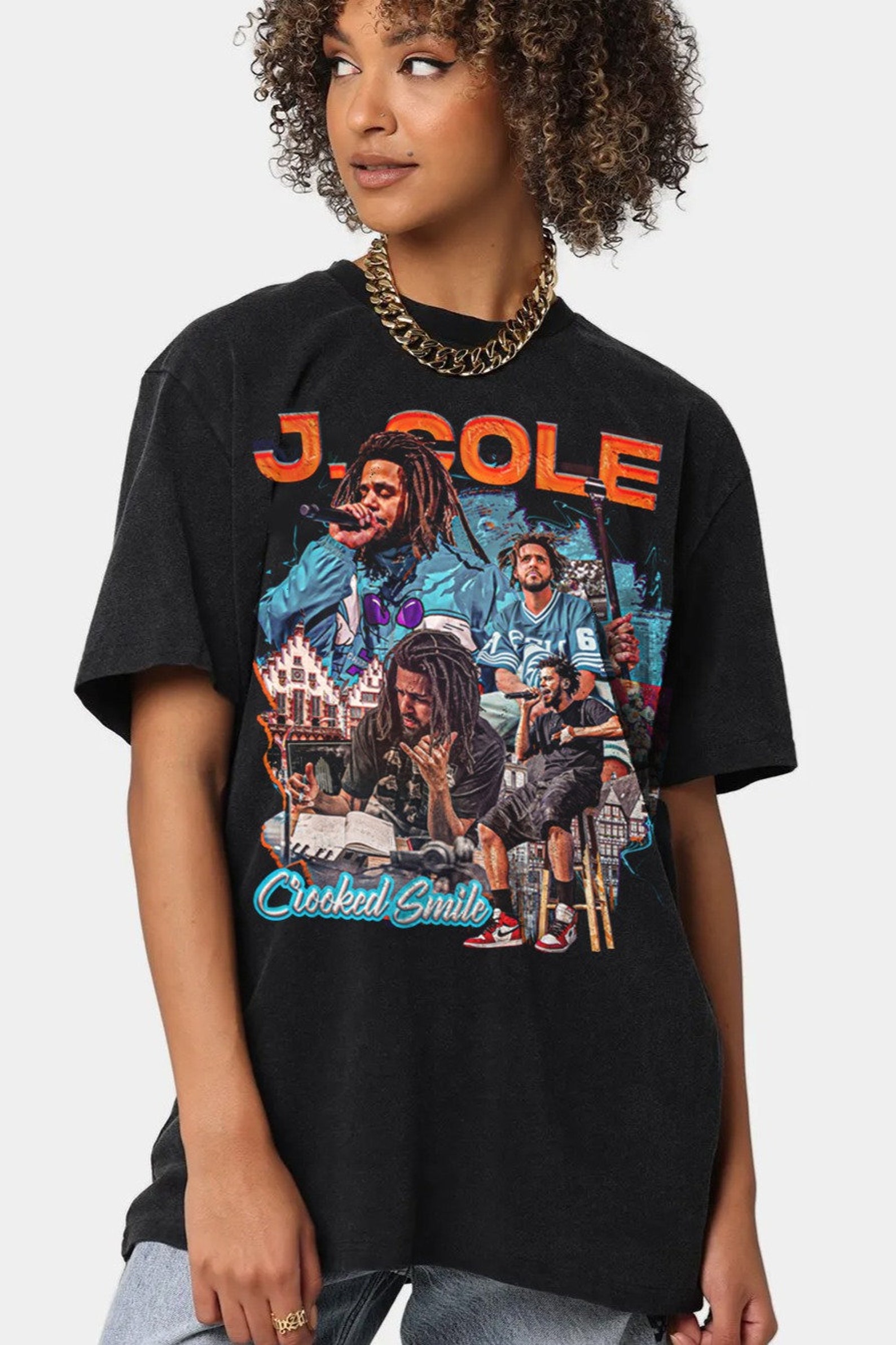 Vintage J Cole Shirt Rapper Shirt bootleg raptees 90s shirt | Etsy