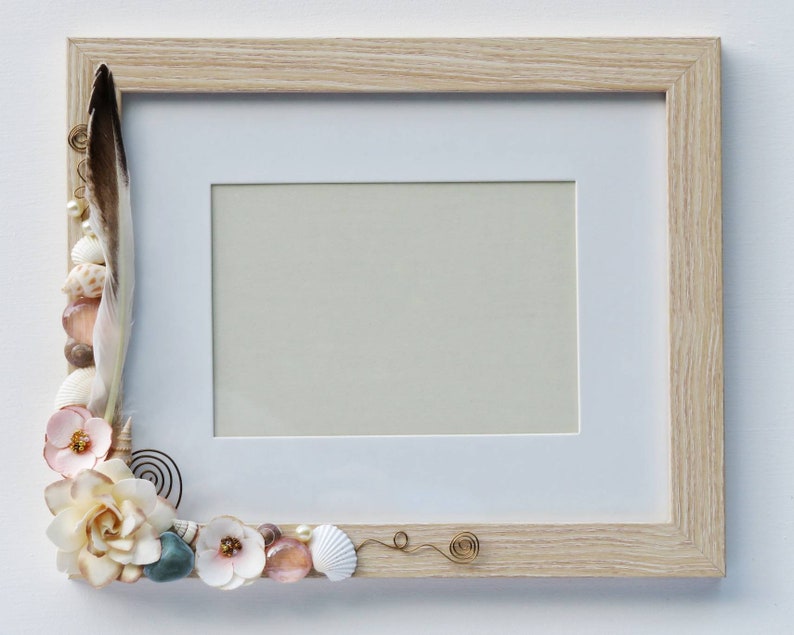 Elegant Picture Frame With Shells and Flowers 8x10 Wedding Etsy