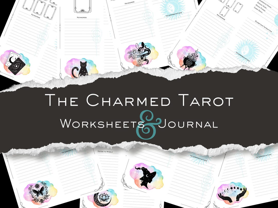 Printable Tarot Journal Kit: Worksheets With Journal Page, Book of ...