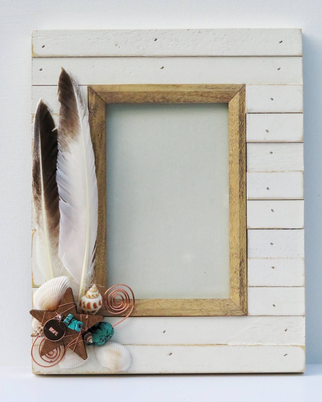 Native American Picture Frame Frame With Turquoise Beads 4x6 Etsy