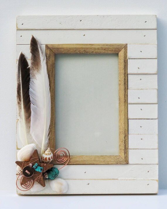 Native American Picture Frame Frame With Turquoise Beads 4x6 Etsy