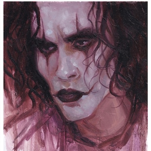 La stampa d'arte giclée Crow, arte gotica, arte murale, arte gotica, arte horror, stampa d'arte gotica, brandon lee, stampa d'arte in bianco e nero lee