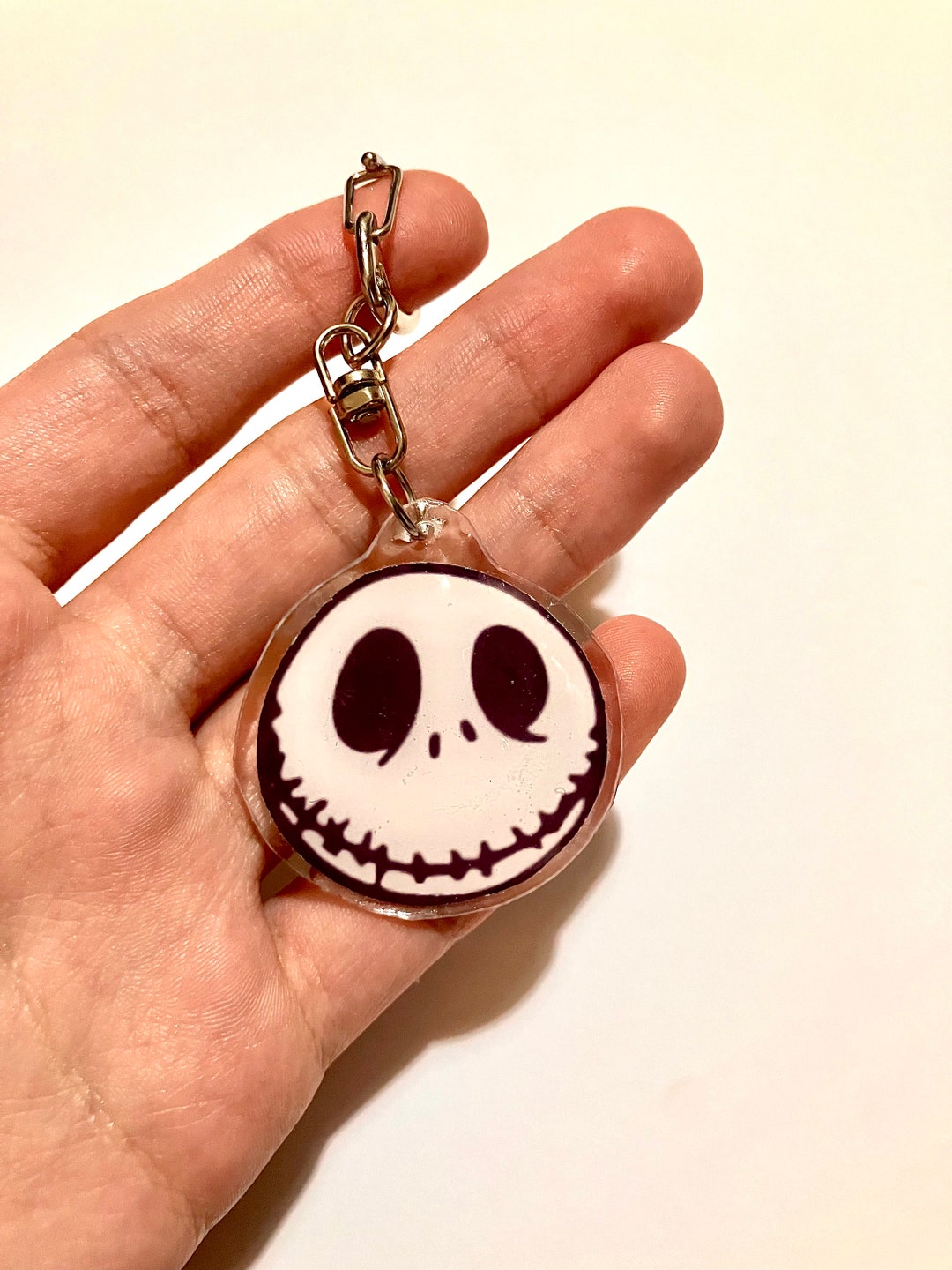 Jack Skellington Keychain Handmade Epocy the Nightmare Before Chrsitmas
