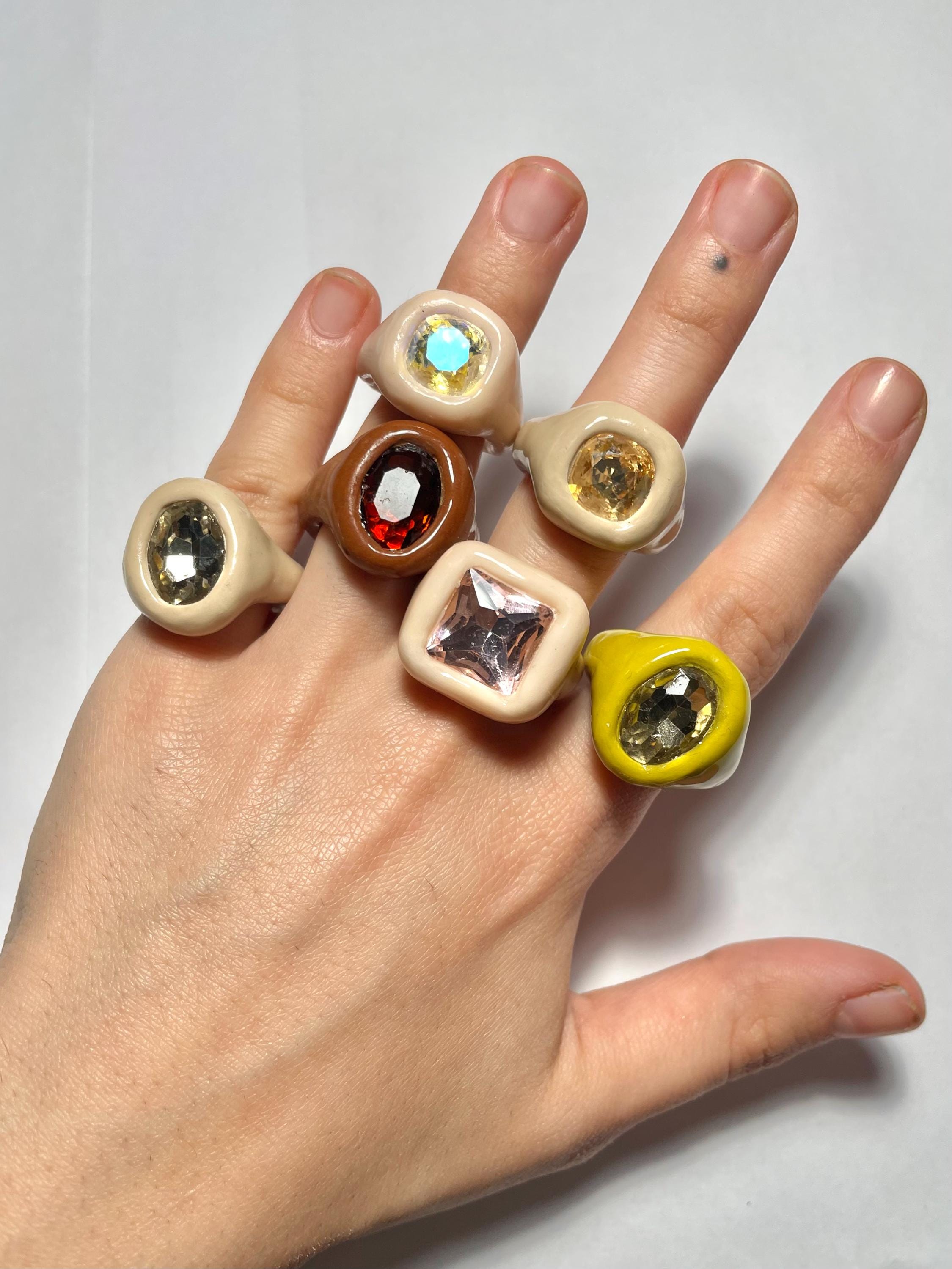 Polymer clay ring - Etsy 日本