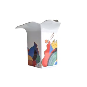 Vintage Postmodern MEMPHIS Milano ceramic vase by Thomas Atelier Rosenthal