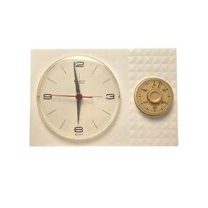 Mid Century Wall Kitchen CLOCK with Timer 70s East German WEIMAR