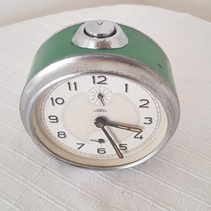 Vintage mechanical alarm clock PRIM Czechoslovakia  60s