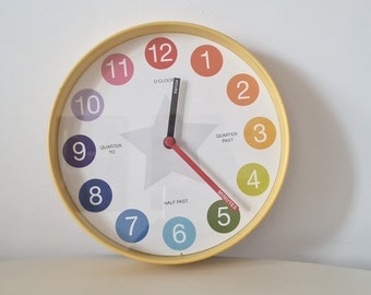 Vintage Memphis Milano style wall clock