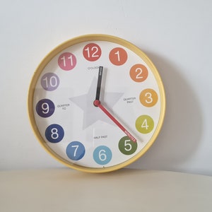 Vintage Memphis Milano style wall clock