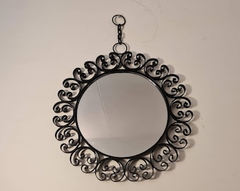 Vintage Mid century Modern Wall  mirror 80s