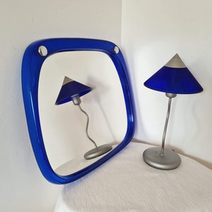 Vintage Pop art Memphis Milano style wall mirror in a plastic frame