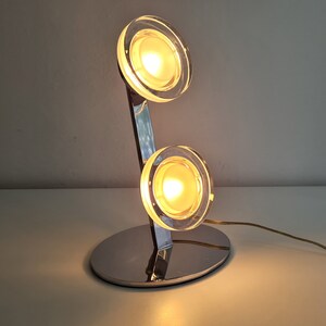 Vintage Postmodern Design chromen halogeen bureaulamp