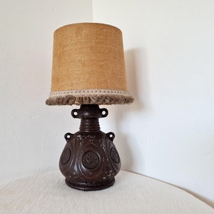 Vintage große Retro Keramik Tischlampe