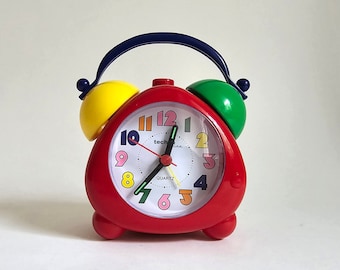 Vintage Pop art Memphis Milano style table  alarm clock