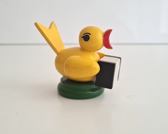 Vintage Erzgebirge Easter Chick Decoración de madera alemana pintada a mano hecha en Alemania del Este