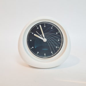 Vintage Mid Century modern mechanical alarm clock Ruhla 80s