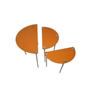 Vintage Memphis Milano style nesting tables set of 3