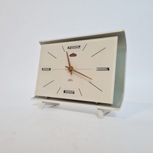 Vintage rare mechanical Alarm Clock Czechoslovakia Table Watch Decor Modern 1960s