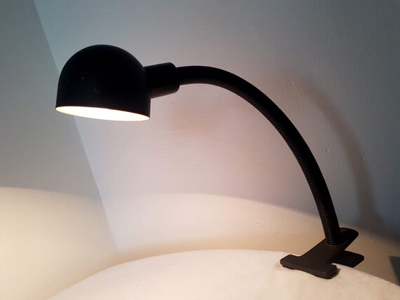 Vintage black desk on sale lamp