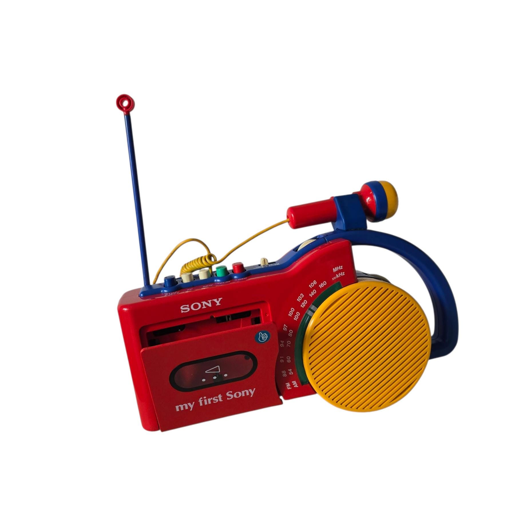 Vintage Memphis Milano Style My First Sony Cassette Player CFM