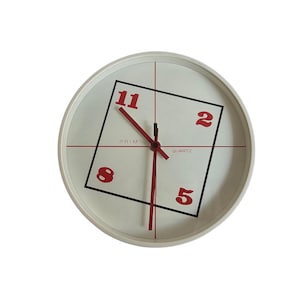 Vintage Postmodern wall clock Prim Unused in original box Czechoslovakia 80s