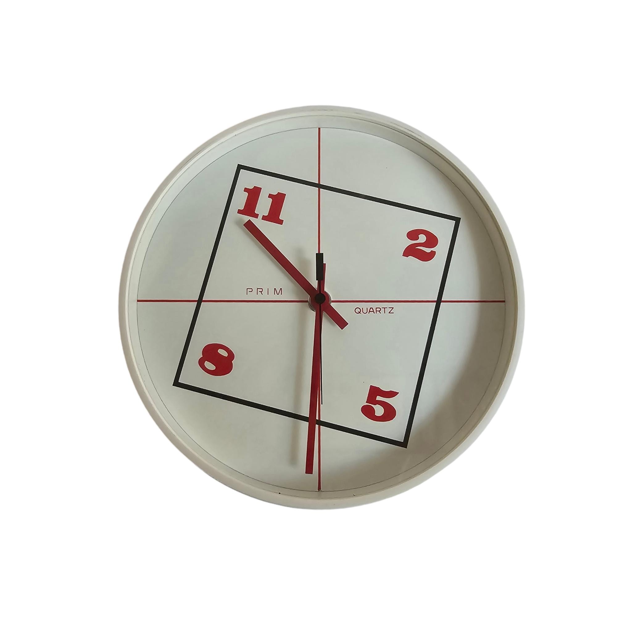 90s【guzzini】ポストモダン ヴィンテージ 掛け時計 ウォールクロック 🏳️Vintage 90s IKEA Red Wall Clock ・ SOLD ・ SIZE：φ37.5 インテリア時計