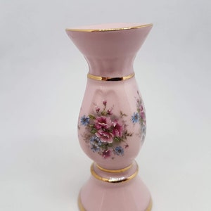 Vintage miniature pink porcelain vase made in Czechoslovakia 80s