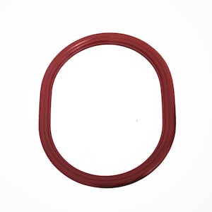 Vintage Space age Italian oval Wall Mirror 1970s – Red plastic frame