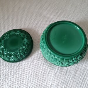 Bohemian Art Deco Glass Jewelry Box, Czech Schlevogt Ingrid Dose image 6