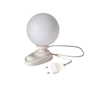 Vintage Space age plastic table lamp with glass ball Mid Century 70s