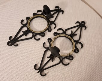 Vintage Mid Сentury Par moderno de candelabros de plástico de pared Diseño 70s