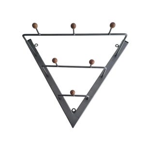 Vintage Postmodern style metal hanger with 6 hooks
