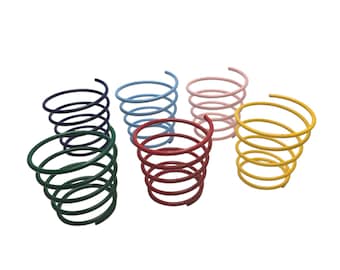 Vintage Colorful Metal Cup Holder – Spiral Dispenser for Disposable Cups (Price per Piece)
