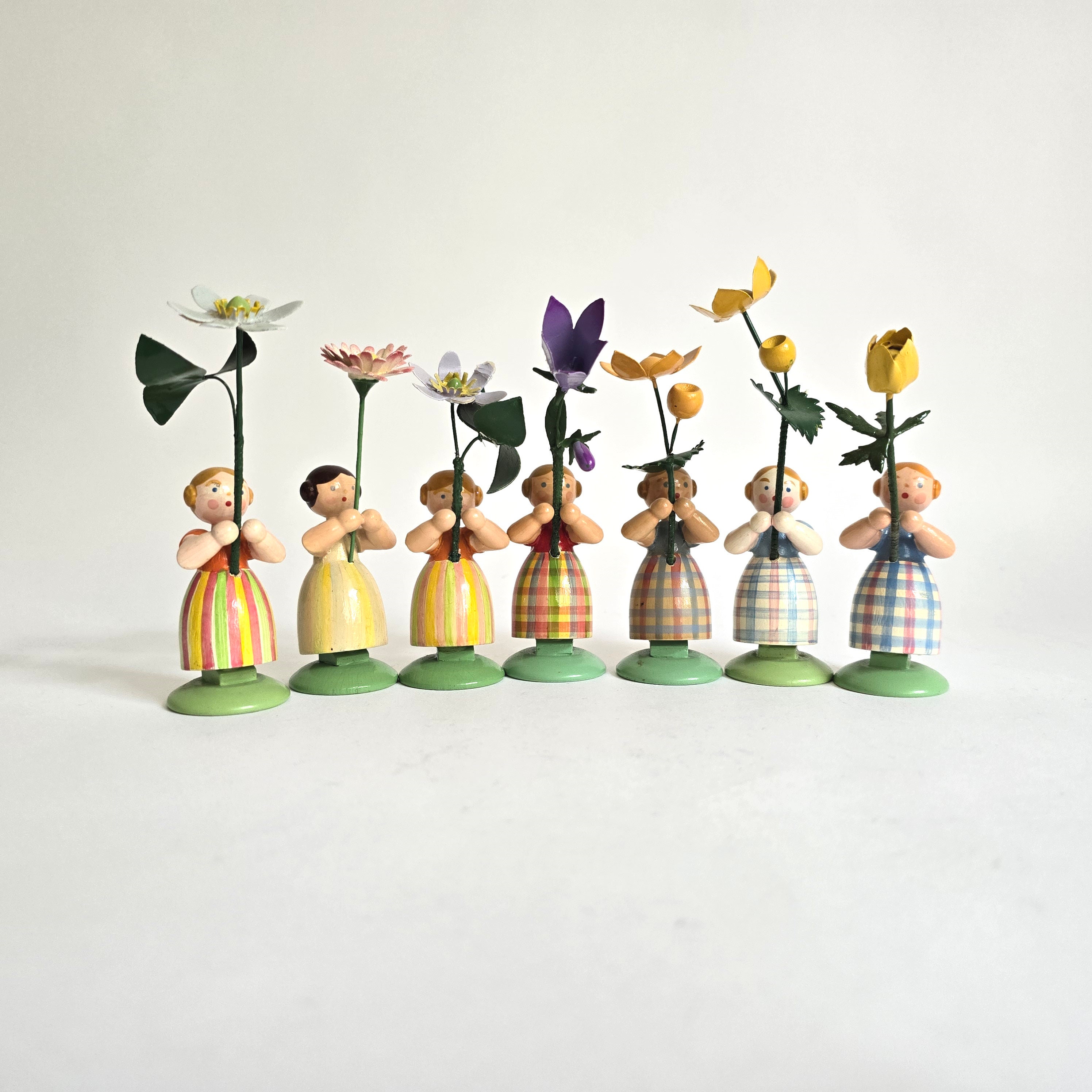 Vintage Retro German Erzgebirge Wooden Hand Painted Flower Child - Etsy Vintage Retro German Erzgebirge Wooden Hand Painted Flower Child - Etsy