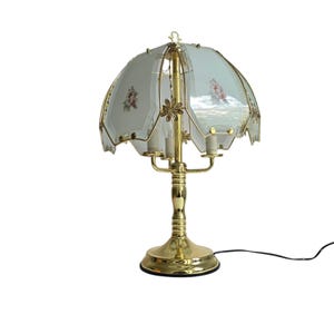Vintage Hollywood Regency big table touch lamp 3 modes Very beautiful decor element