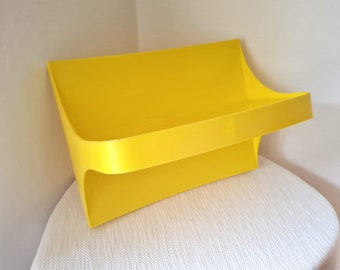 Vintage Mid Century wall shelf  in a plastic 80s