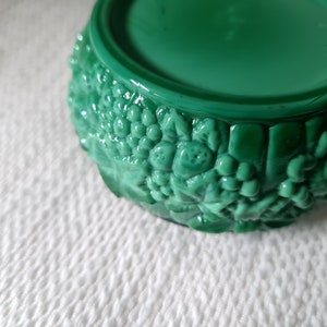 Bohemian Art Deco Glass Jewelry Box, Czech Schlevogt Ingrid Dose image 7
