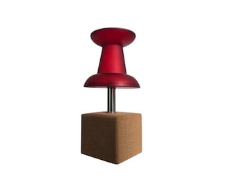 Delightful vintage Pop Art Lamp Pushpin. Plastic/Cork. Justin Cheung for Visual Gramn.