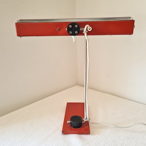 Vintage Mid Century Metall table Industrial lamp DDR Schreibtischleuchte 70