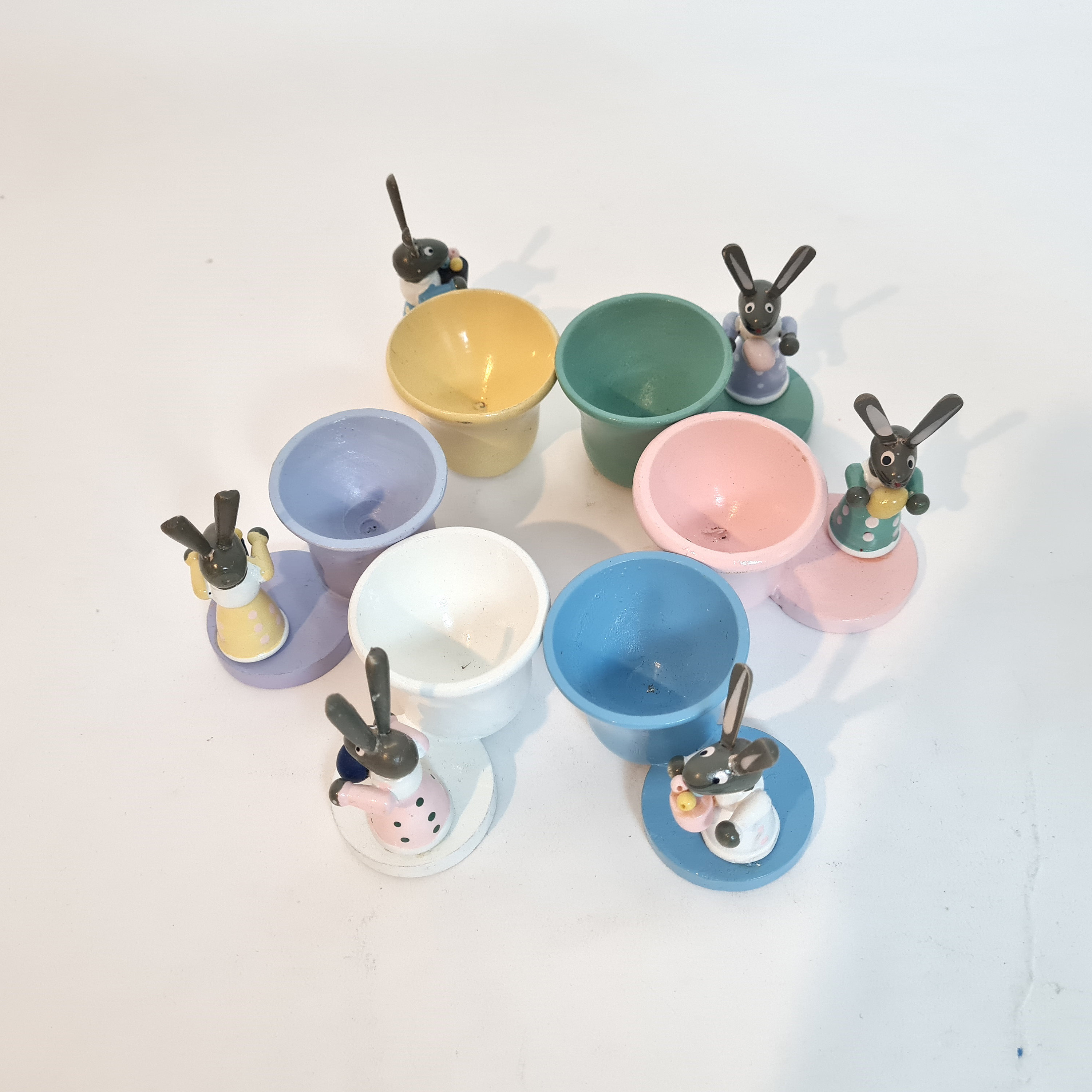 ヴィンテージ エルツ山地イースターセット 6 個入り カラフルな民芸品